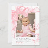 Pink Bow サンキューカード (正面)