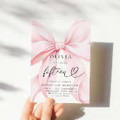 Pink Bow 15th Birthday Party 招待状