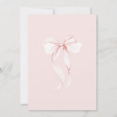 Pink Bow 80th Birthday Invitation 招待状 (裏面)