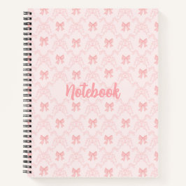 Pink Bow Aesthetic Notebook – Cute & Feminine Jour ノートブック