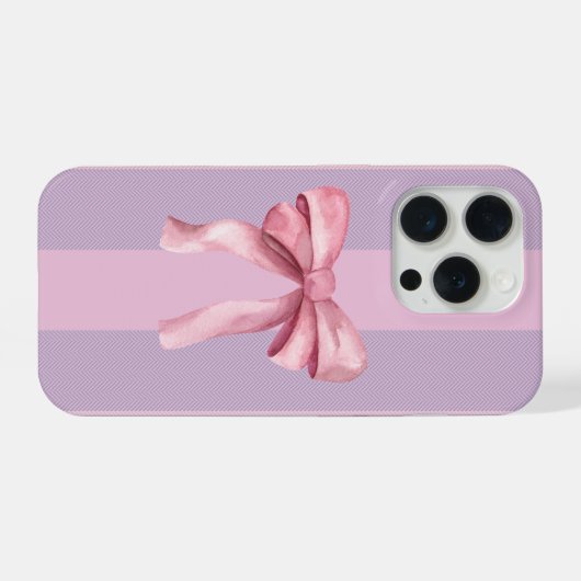 Pink Bow Aesthetic Phone Case iPhoneケース (裏面横)