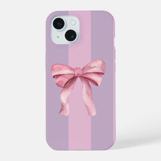 Pink Bow Aesthetic Phone Case iPhone 15ケース (裏面)
