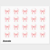 Pink Bow Aesthetic Sticker ラウンドシール (シート)