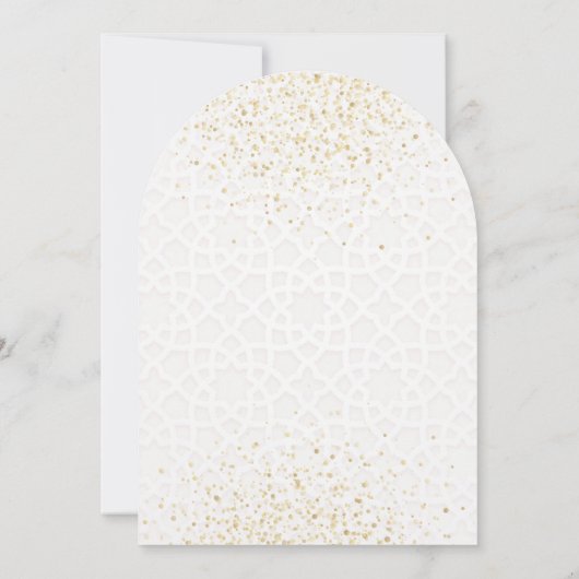 Pink Bow Aqeeqah Arch Invitation 招待状 (裏面)