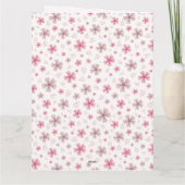 PINK BOW & ARCH FALL PUMPKIN FLOWERS BIRTHDAY カード (裏面)