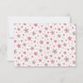 PINK BOW & ARCH FALL PUMPKIN FLOWERS BIRTHDAY サンキューカード (裏面)