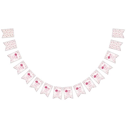 PINK BOW & ARCH FALL PUMPKIN FLOWERS BIRTHDAY バンティングフラッグ (全)