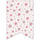 PINK BOW & ARCH FALL PUMPKIN FLOWERS BIRTHDAY バンティングフラッグ (第2の旗)