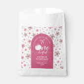 PINK BOW & ARCH FALL PUMPKIN FLOWERS BIRTHDAY フェイバーバッグ (正面)