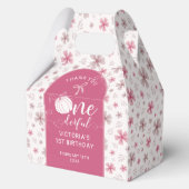 PINK BOW & ARCH FALL PUMPKIN FLOWERS BIRTHDAY フェイバーボックス (正面)