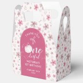 PINK BOW & ARCH FALL PUMPKIN FLOWERS BIRTHDAY フェイバーボックス (見開き)