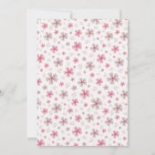 PINK BOW & ARCH FALL PUMPKIN FLOWERS BIRTHDAY 招待状 (裏面)