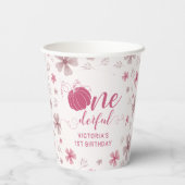 PINK BOW & ARCH FALL PUMPKIN FLOWERS BIRTHDAY 紙コップ (裏面)