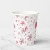 PINK BOW & ARCH FALL PUMPKIN FLOWERS BIRTHDAY 紙コップ (右)