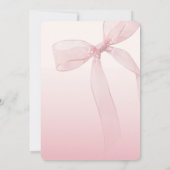 Pink Bow Arch Girls Just Wanna Be 20th Birthday 招待状 (裏面)