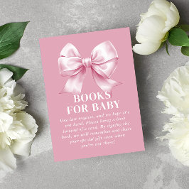 Pink Bow Baby Girl Elegant Books for Baby エンクロージャーカード