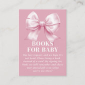 Pink Bow Baby Girl Elegant Books for Baby エンクロージャーカード (正面)