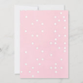 Pink Bow Baby Girl with Polka Dot 招待状 (裏面)