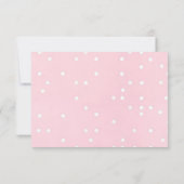 Pink Bow Baby Girl with Polka Dot Books for Baby サンキューカード (裏面)