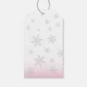 Pink Bow Baby Its Cold Outside Baby Shower ギフトタグ (裏面)