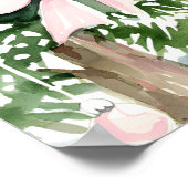 Pink Bow Baby It's Cold Outside Baby Shower ポスター (角)