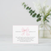 Pink Bow Baby Shower Books for Baby Card エンクロージャーカード (スタンド正面)