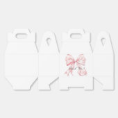 Pink Bow Baby Shower Coquette Bow Theme フェイバーボックス (見開き)