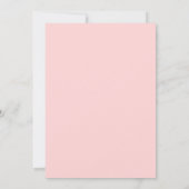 Pink Bow Baby Shower.elegant baby shower. 招待状 (裏面)