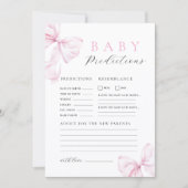 Pink Bow Baby Shower Game ノートカード (正面)