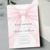 Pink Bow Baby Shower Invitation 🎀💕 招待状