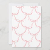 Pink Bow Baby Shower Invitation Customizable 招待状 (裏面)