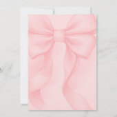 Pink Bow Baby Shower Invitation | Elegant Coquette 招待状 (裏面)
