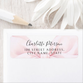 Pink Bow Baby Shower Return Address Label ラベル