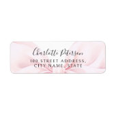 Pink Bow Baby Shower Return Address Label ラベル (正面)