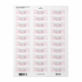 Pink Bow Baby Shower Return Address Label ラベル (フルシート)