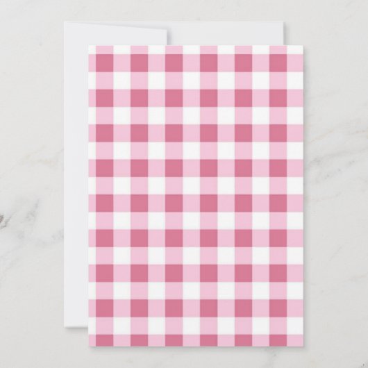 Pink Bow Backyard BabyQ Baby Shower 招待状 (裏面)