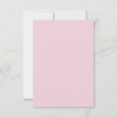 Pink Bow Baptism Thank You Card Watercolor Cross (裏面)