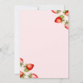 Pink Bow Berry Sweet Baby Shower Invitation 招待状 (裏面)