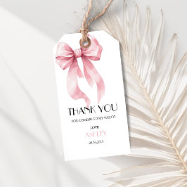 Pink Bow Birthday ギフトタグ