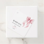 Pink Bow Birthday Invitation for Girls フェイバータグ (インサイチュ)