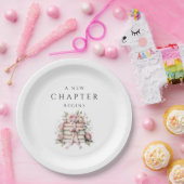 Pink Bow Book Baby Shower ペーパープレート (パーティー)