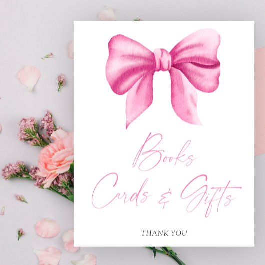 PINK BOW BOOKS CARDS AND GIFTS ポスター