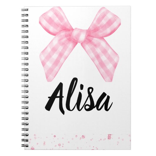 Pink Bow Bridesmaid Journal  ノートブック (正面)