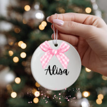 Pink Bow Bridesmaid Ornament 