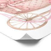 Pink Bow Carriage Baby Shower Pacifier Hunt Poster ポスター (角)