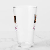 Pink bow cheers to 50 years anniversary wedding  タンブラーグラス (左)