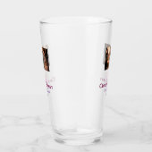 Pink bow cheers to 50 years anniversary wedding  タンブラーグラス (右)