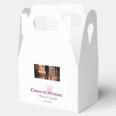 Pink bow cheers to 50 years anniversary wedding  フェイバーボックス (オープン)