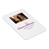 Pink bow cheers to 50 years anniversary wedding  マグネット (右側)