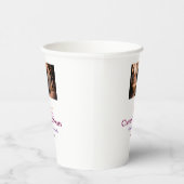 Pink bow cheers to 50 years anniversary wedding  紙コップ (右)